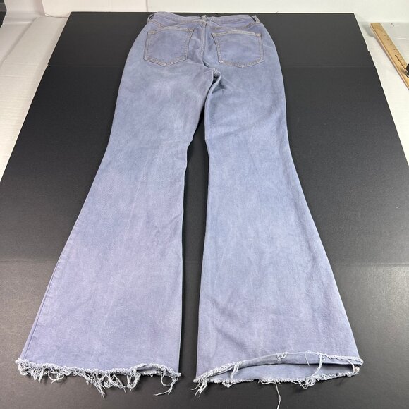 We The Free Jeans Women's 27x30* Curvy High Rise Flare Purple Faded Denim Tag 28 - Picture 10 of 16